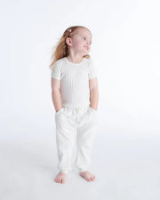 7AM - Cotton Tee - Ribbed Mother & Baby Navy 0 - 3M