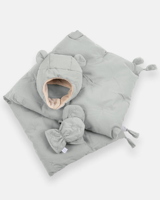 7AM - Cub Set - Airy | Mitten, Hat & Blanket - Bondi / 0 - 6M Mother & Baby