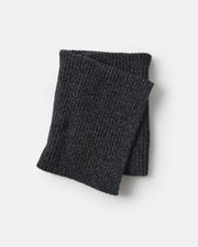 7AM - Cushy Ribbed Blanket - Fuzzy Mother & Baby Black Melange Adult
