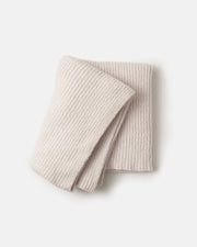 7AM - Cushy Ribbed Blanket - Fuzzy Mother & Baby Ecru Kids