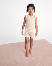 7AM - Cushy Ribbed Blanket - Fuzzy Mother & Baby Pecan Kids