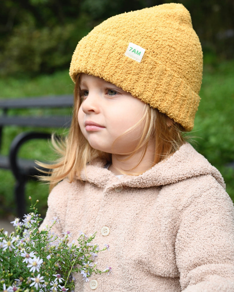 7AM - Hooded Cardigan - Fuzzy Apparel & Accessories Ecru 9 - 12M