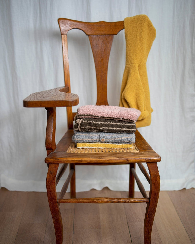 7AM - Hooded Cardigan - Fuzzy Apparel & Accessories Ecru 9 - 12M