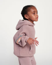 7AM - Hooded Sweater Chunky Apparel & Accessories Black Melange 12 - 18M