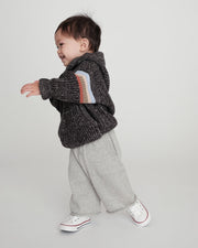 7AM - Hooded Sweater Chunky Apparel & Accessories Black Melange 12 - 18M