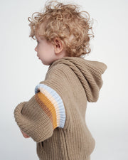 7AM - Hooded Sweater Chunky Apparel & Accessories Black Melange 12 - 18M