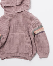 7AM - Hooded Sweater Chunky Apparel & Accessories Black Melange 12 - 18M