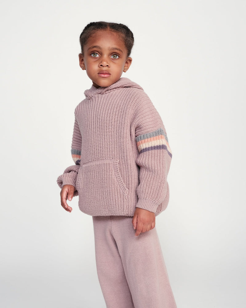 7AM - Hooded Sweater Chunky Apparel & Accessories Black Melange 12 - 18M