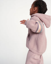 7AM - Hooded Sweater Chunky Apparel & Accessories Black Melange 12 - 18M