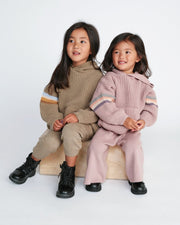 7AM - Hooded Sweater Chunky Apparel & Accessories Black Melange 12 - 18M