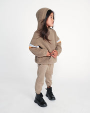 7AM - Hooded Sweater Chunky Apparel & Accessories Black Melange 12 - 18M