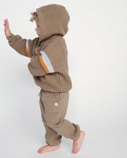 7AM - Hooded Sweater Chunky Apparel & Accessories Black Melange 12 - 18M