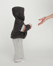 7AM - Hooded Sweater Chunky Apparel & Accessories Black Melange 12 - 18M