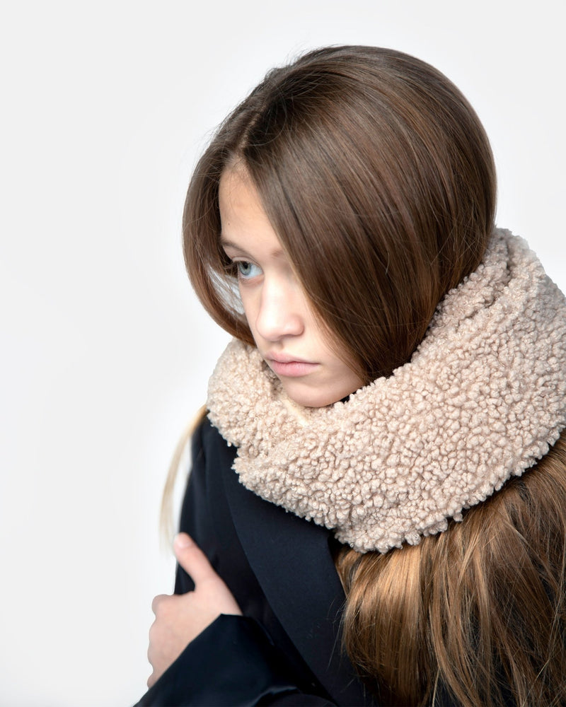 7AM - Infinity Scarf - Teddy - Oatmeal - OS
