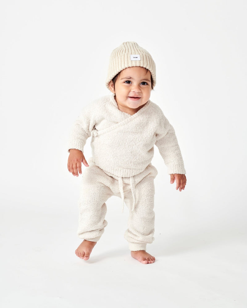 7AM - Joggers - Fuzzy Mother & Baby Ecru 18 - 24M
