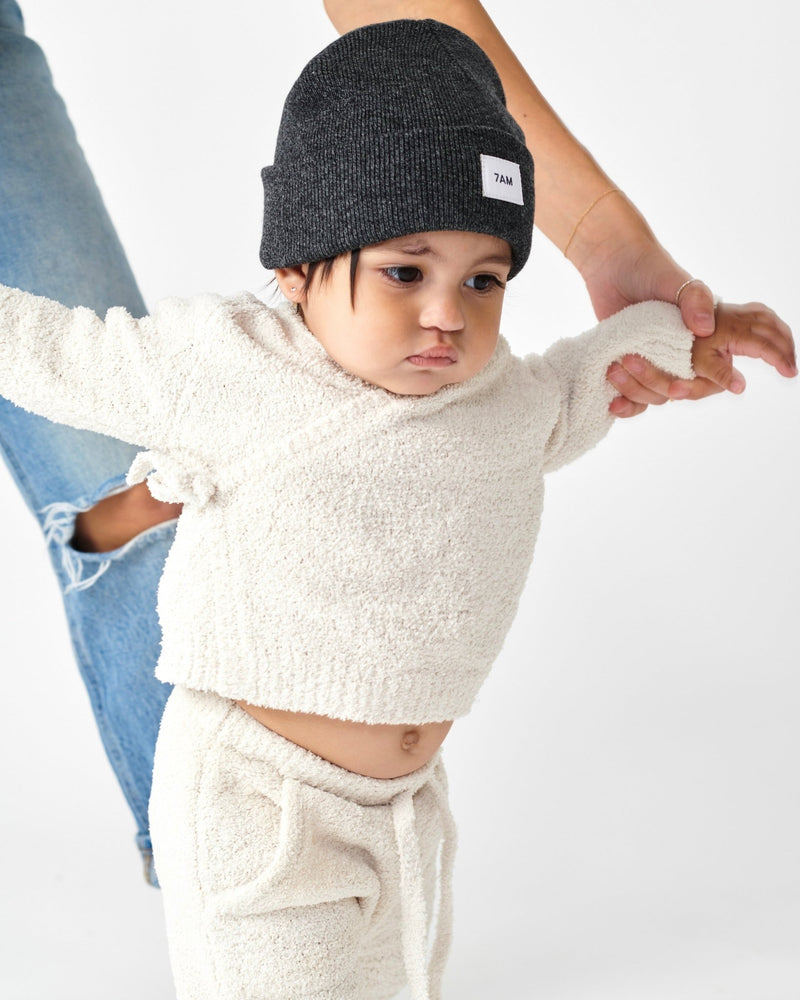7AM - Joggers - Fuzzy Mother & Baby Ecru 18 - 24M