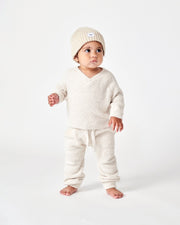 7AM - Joggers - Fuzzy Mother & Baby Ecru 18 - 24M