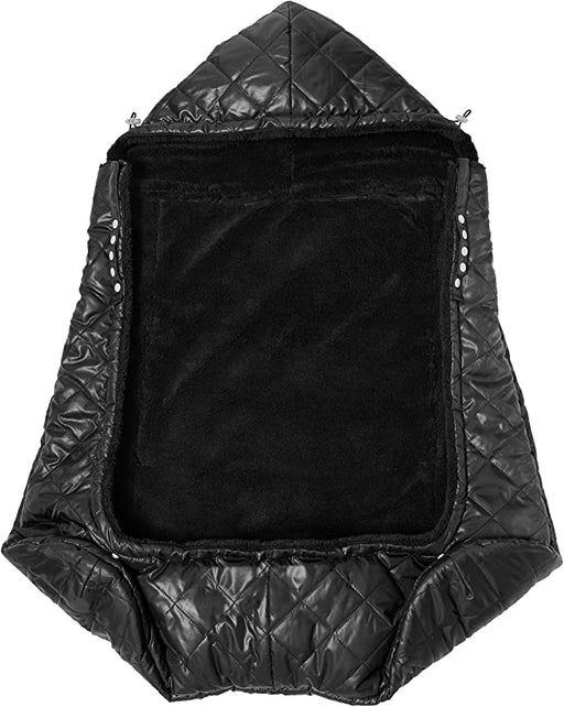 7AM - K - Poncho Mother & Baby Black Plush