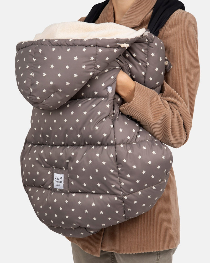 7AM - K - Poncho - Plush Stars - Ash Oak Stars Mother & Baby