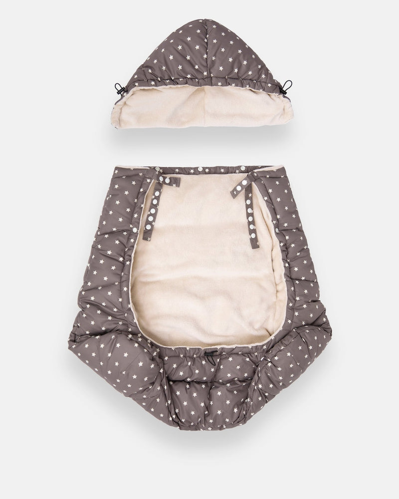 7AM - K - Poncho - Plush Stars - Ash Oak Stars Mother & Baby