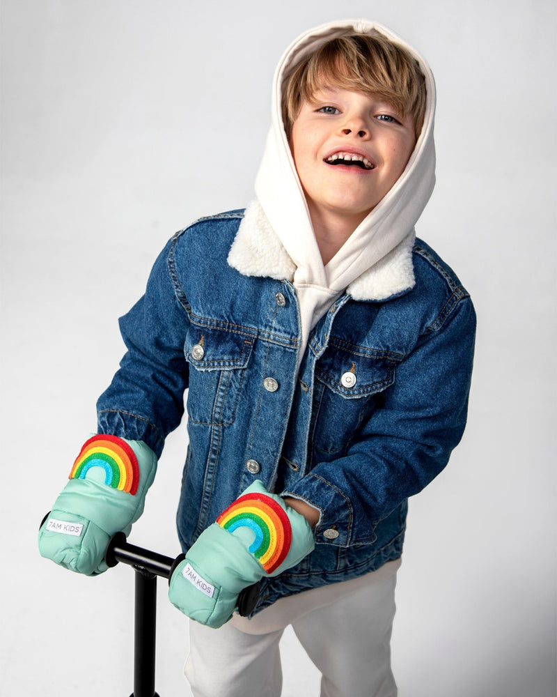 7AM - Kids Scooter Warmmuffs - Rainbow Appliqué Apparel & Accessories