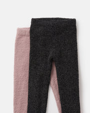 7AM - Leggings - Fuzzy - Cozy Baby & Toddler Fleece Lined Stretch Leggings Mother & Baby Amber 0 - 3M