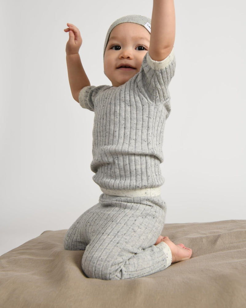 7AM - Leggings - Hug Me - Heather Grey - 18 - 24M Apparel & Accessories Heather Grey