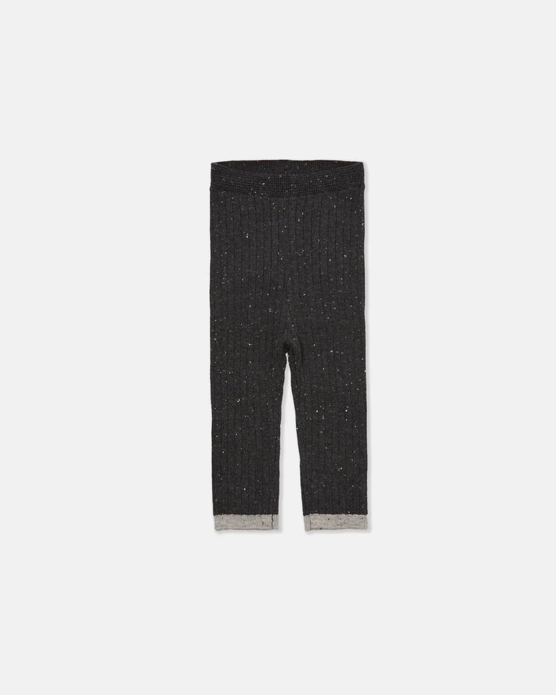 7AM - Leggings - Hug Me Mother & Baby Black Melange 0 - 3M