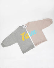 7AM - Logo Boxy Long Sleeve Top | Heather Grey - 4 - 5Y Apparel & Accessories