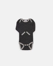 7AM - Long Sleeve Bodysuit - Hug Me Mother & Baby Heather Grey 0 - 3M