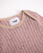 7AM - Long Sleeve Bodysuit - Hug Me Mother & Baby Heather Grey 0 - 3M