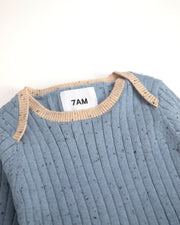 7AM - Long Sleeve Bodysuit - Hug Me Mother & Baby Heather Grey 0 - 3M