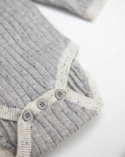 7AM - Long Sleeve Bodysuit - Hug Me Mother & Baby Heather Grey 0 - 3M