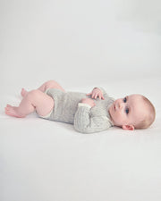 7AM - Long Sleeve Bodysuit - Hug Me Mother & Baby Heather Grey 0 - 3M