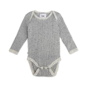 7AM - Long Sleeve Bodysuit - Hug Me Mother & Baby Heather Grey 0 - 3M