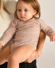7AM - Long Sleeve Bodysuit - Hug Me Mother & Baby Heather Grey 0 - 3M
