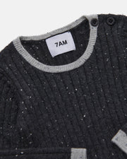 7AM - Long Sleeve Bodysuit - Hug Me Mother & Baby Heather Grey 0 - 3M