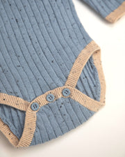 7AM - Long Sleeve Bodysuit - Hug Me Mother & Baby Heather Grey 0 - 3M