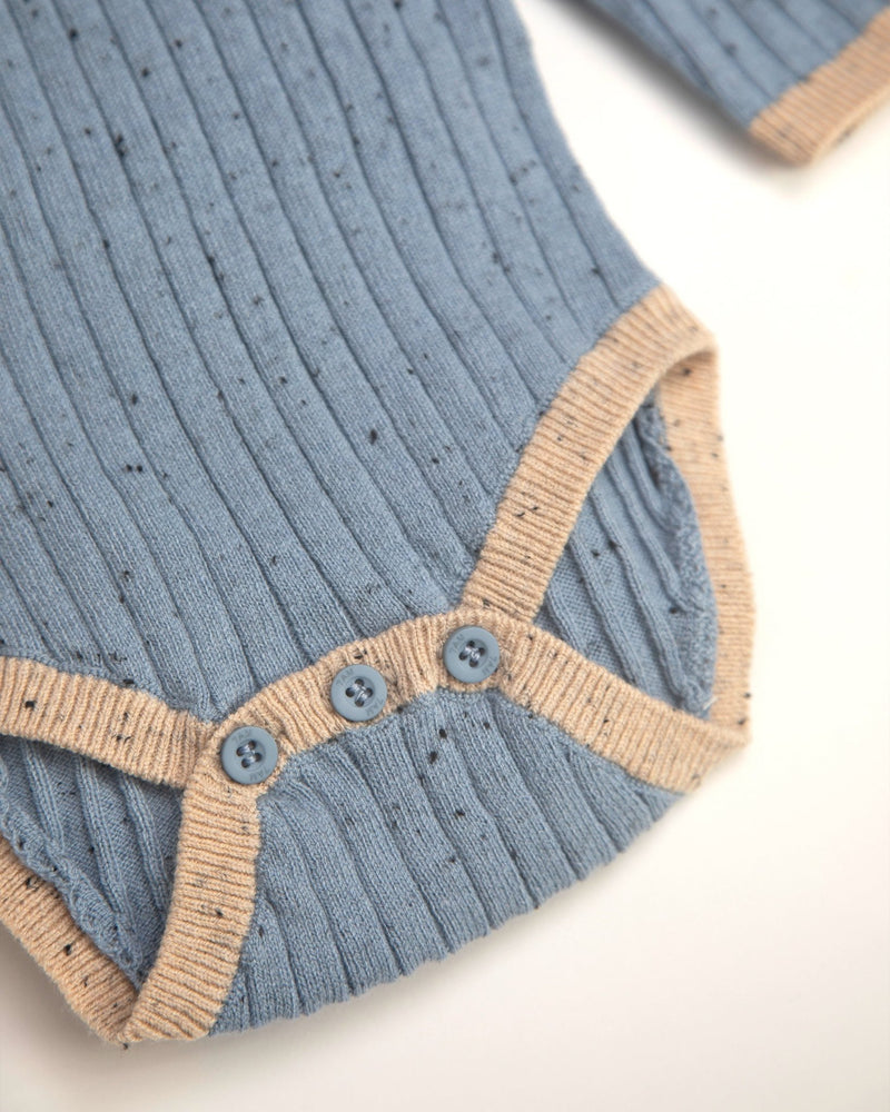 7AM - Long Sleeve Bodysuit - Hug Me Mother & Baby Heather Grey 0 - 3M