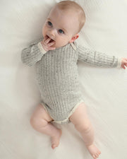 7AM - Long Sleeve Bodysuit - Hug Me Mother & Baby Heather Grey 12 - 18M