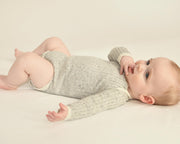 7AM - Long Sleeve Bodysuit - Hug Me Mother & Baby Heather Grey 12 - 18M