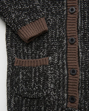 7AM - Long Sleeve Jumpsuit - Chunky Mother & Baby Heather Grey/Black 0 - 3M