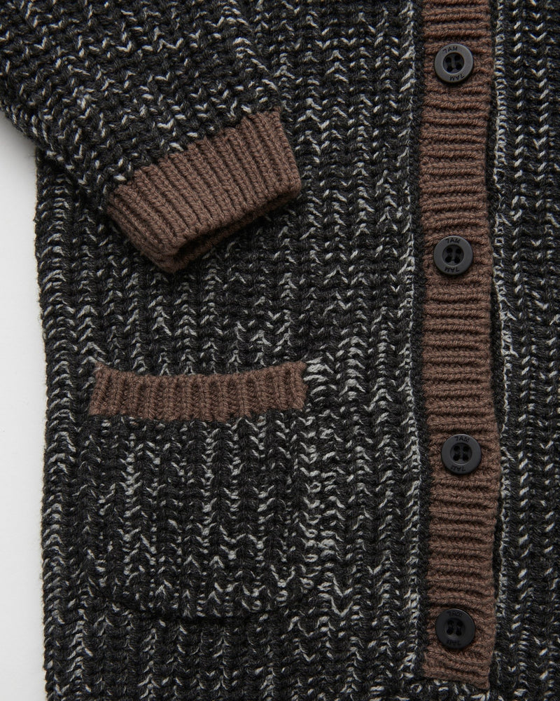 7AM - Long Sleeve Jumpsuit - Chunky Mother & Baby Heather Grey/Black 0 - 3M