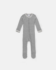 7AM - Long Sleeve Jumpsuit Footie - Hug Me Mother & Baby Heather Grey 0 - 3M