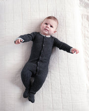 7AM - Long Sleeve Jumpsuit Footie - Hug Me Mother & Baby Oat 0 - 3M