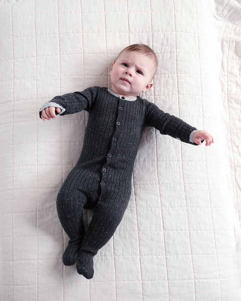 7AM - Long Sleeve Jumpsuit Footie - Hug Me Mother & Baby Oat 0 - 3M
