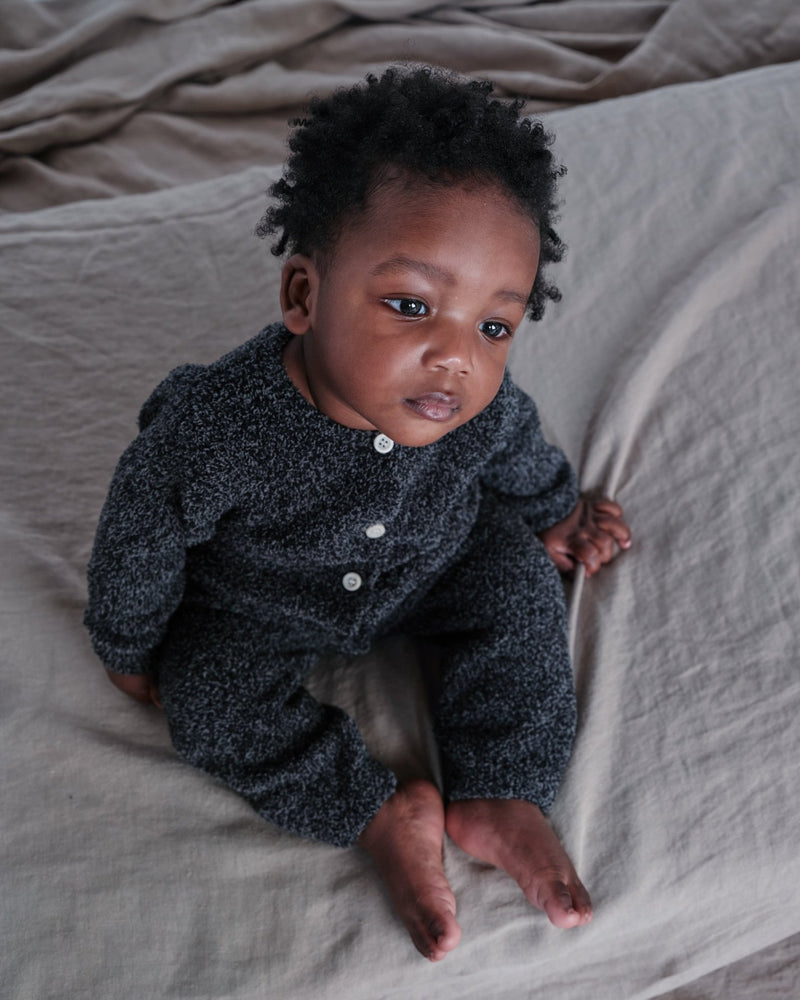 7AM - Long Sleeve Jumpsuit - Fuzzy Mother & Baby Amber 0 - 3M
