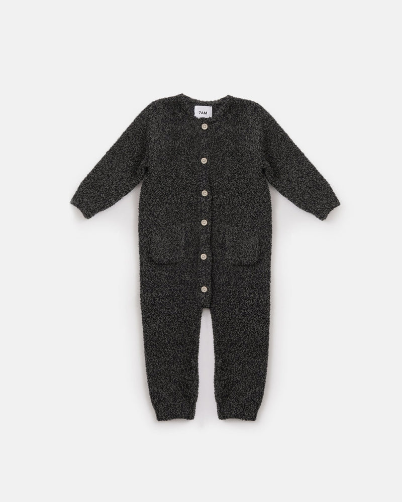 7AM - Long Sleeve Jumpsuit - Fuzzy Mother & Baby Amber 0 - 3M