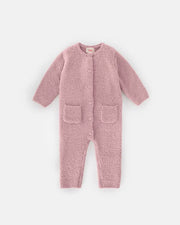 7AM - Long Sleeve Jumpsuit - Fuzzy Mother & Baby Ash Rose 0 - 3M