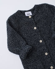 7AM - Long Sleeve Jumpsuit - Fuzzy Mother & Baby Black Melange 0 - 3M
